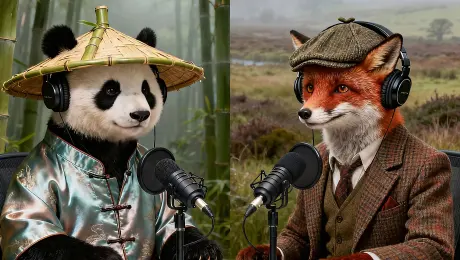 Context: A Panda named Bamboo and a Red Fox named Tweed host a casual, witty podcast called "Quantum Quibbles."
Task: Write the absolute shortest, most punchy opening exchange for an episode on quantum entanglement. Focus only on quick introductions and the topic title.
Panda (Bamboo): "Welcome to Quantum Quibbles! I'm Bamboo."
Red Fox (Tweed): "And I'm Tweed!"
Panda (Bamboo): "Today: Quantum Entanglement!"
Red Fox (Tweed): "Let's dive in."