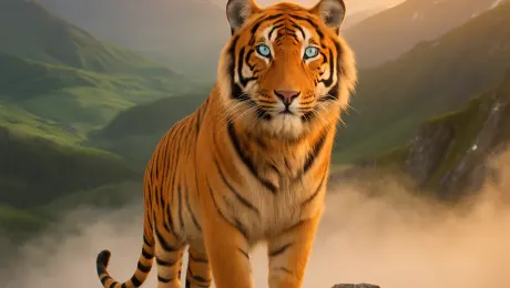 Change the tiger's fur color to orange.
