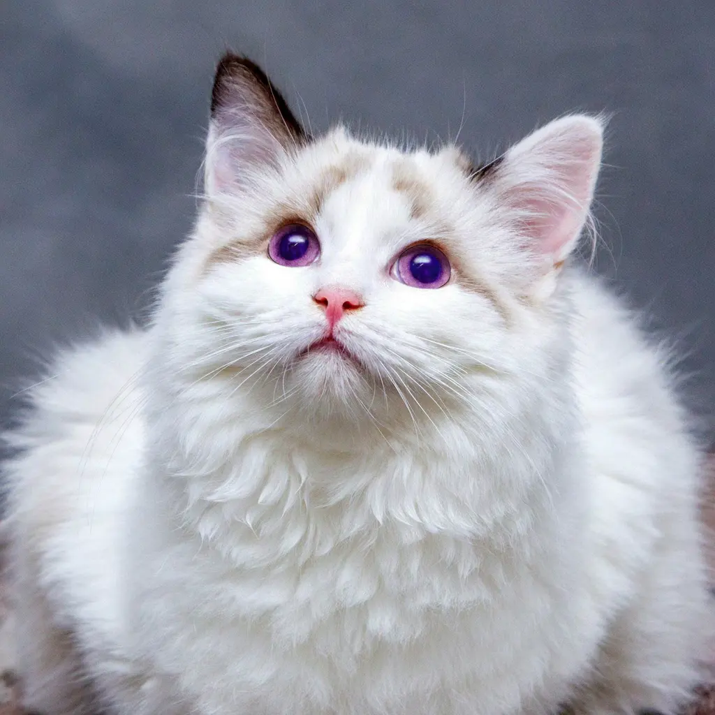 Change the cat's eyes to purple.
