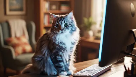 A fluffy cat sits on a desk beside a glowing monitor, looking directly at the camera.
"Meow… Wait. Did Veo 3.1 just make me talk?! Thanks, WaveSpeedAI, I sound adorable!"
Whimsical tone, ambient room light, playful background music.