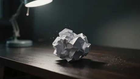The paper ball becomes a flyable paper airplane under a series of changes.