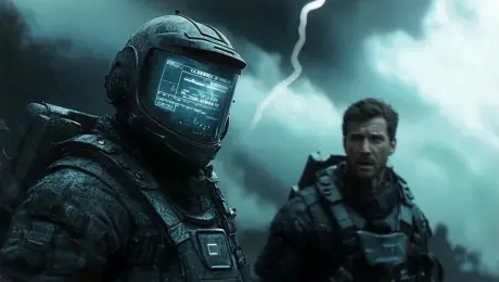 Fixed shot of the man on the right side of the frame walking up to the man on the left side of the frame and expressing his strong feelings of dissatisfaction to him