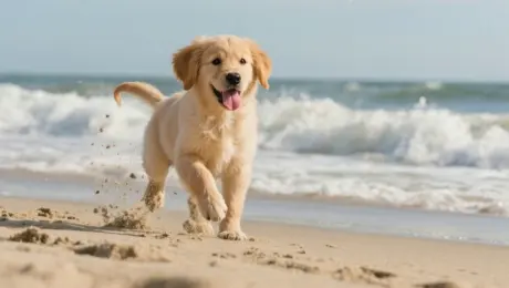 The dog ran forward, and finally turned into a Ghibli style.