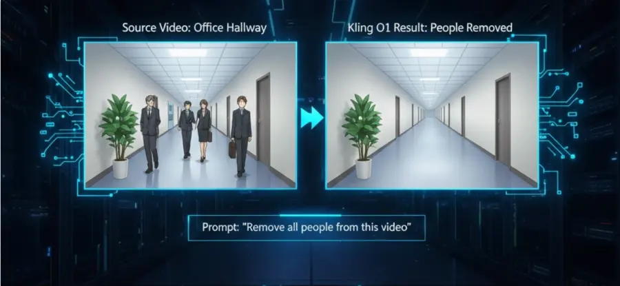 Kling o1 Example 3: Removing People