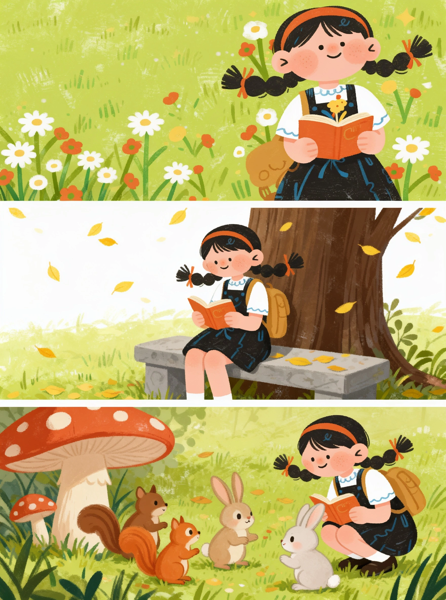 Generate a set of fairy tale picture books based on reference images.