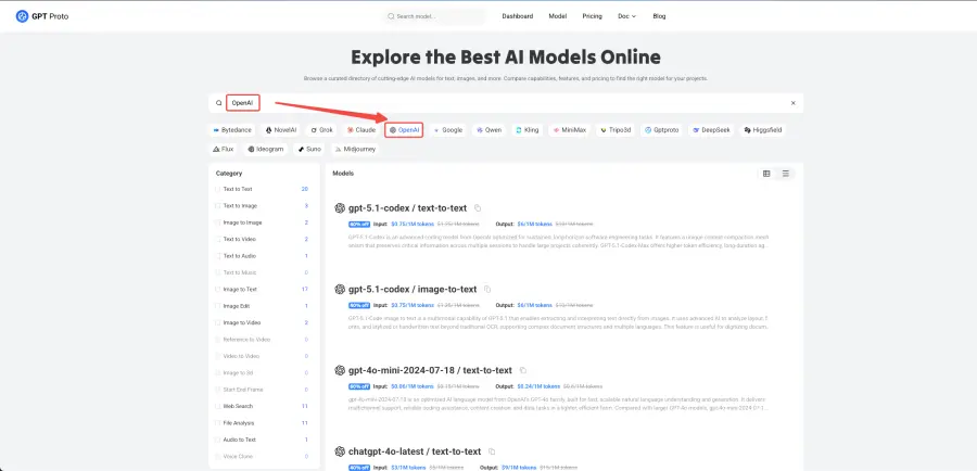 Alternative Multiple AI API Platforms - GPT Proto