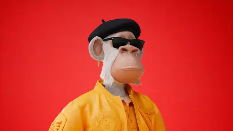 Replace your glasses with sunglasses and a black beret, and change the background to red.