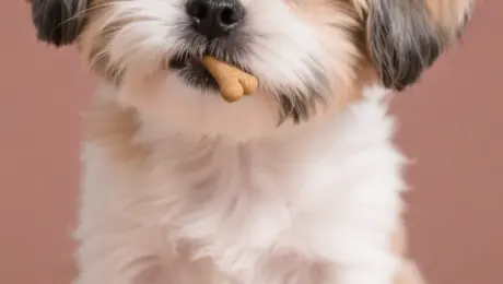 Replace the puppy's kibble with bone biscuits.