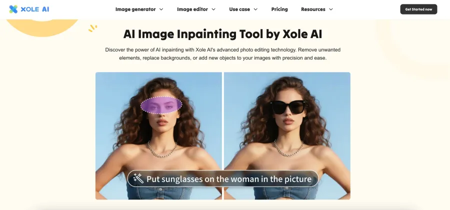 Xole AI Inpaint Tool