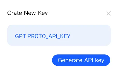 Generate your API key