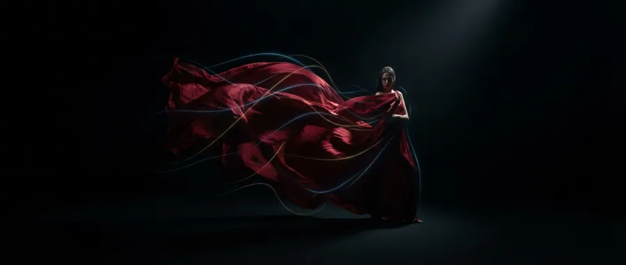 Cinematic silk dress motion in pixverse v6 demonstrating physics-first prompting to prevent visual shimmering.
