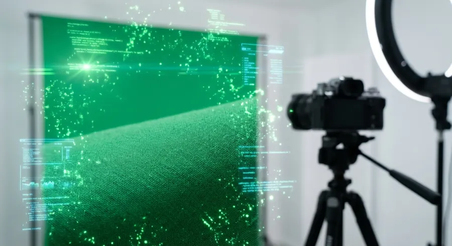 The conceptual bridge between physical and digital reality enabled by green screen technology