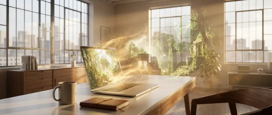 Metaphorical representation of the infinite cinema future enabled by sora v2