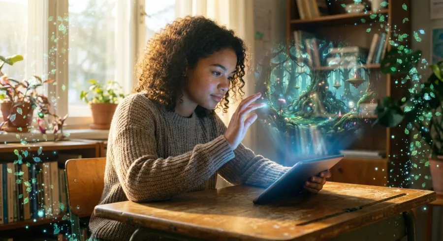 Creative professional rendering futuristic environments with Google Veo 2