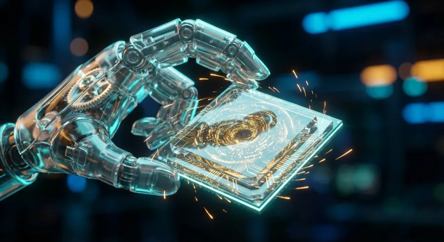 Recursive AI coding feedback loop showing self-building models