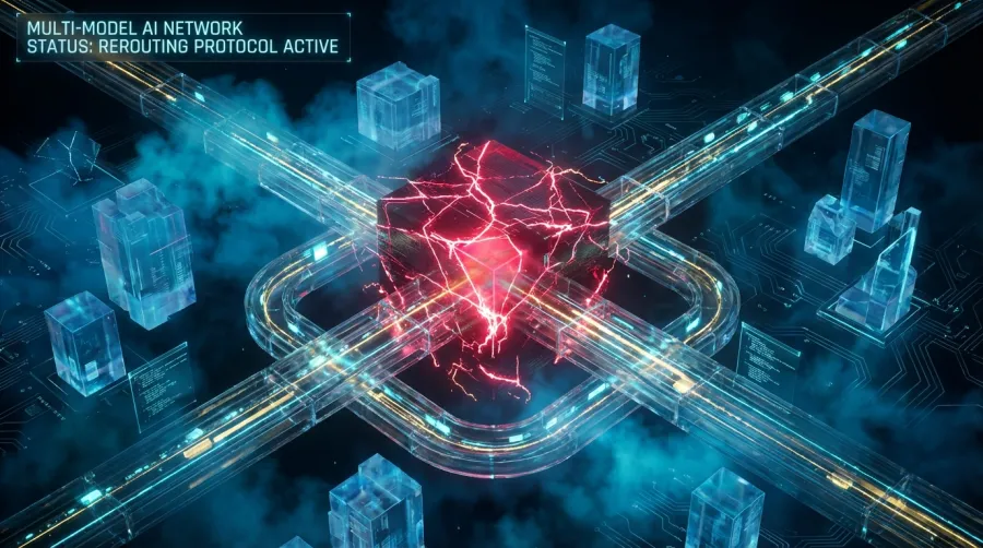 Resilient multi-model infrastructure designed to mitigate the impact of openai status fluctuations.