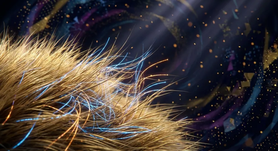 Macro close-up of cat fur showing AI image enlarger detail reconstruction