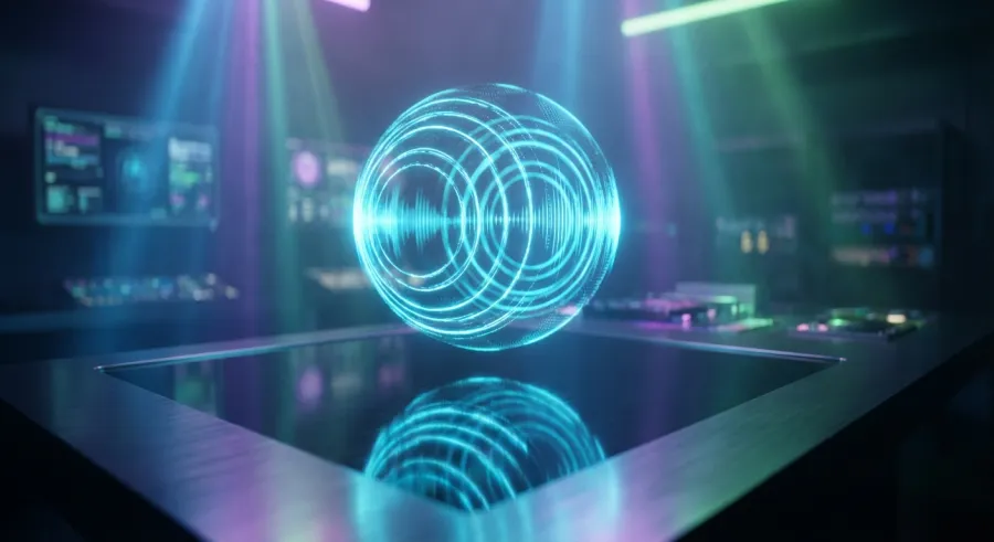Holographic soundwave representing voice agents as the next computing interface