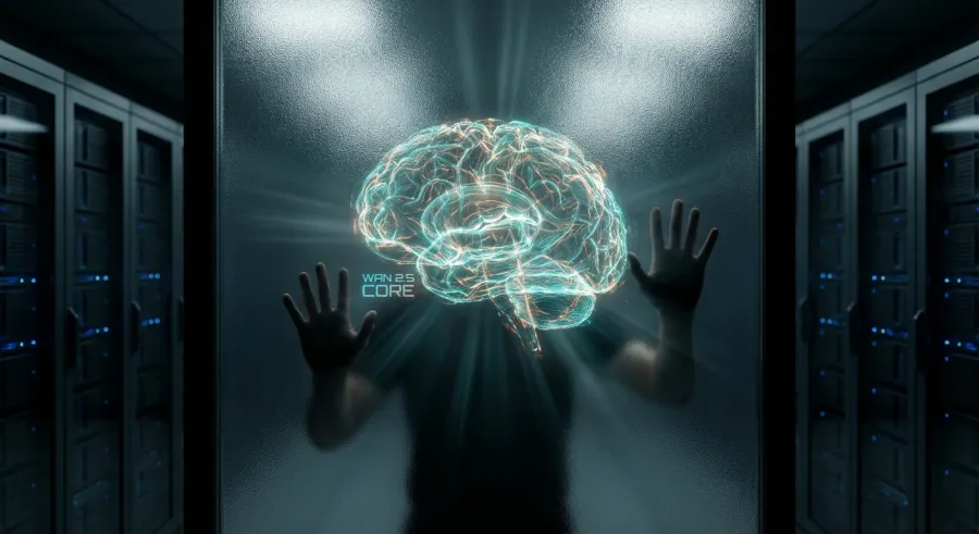 Conceptual visualization of WAN 2.5 shifting toward a proprietary closed-source strategy