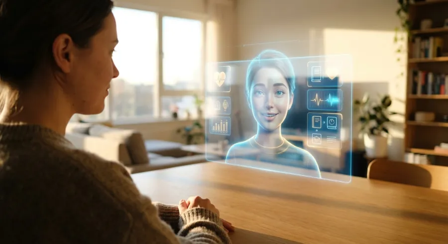 Multimodal AI Agent technology visualizing personal health and education data for deep human connection