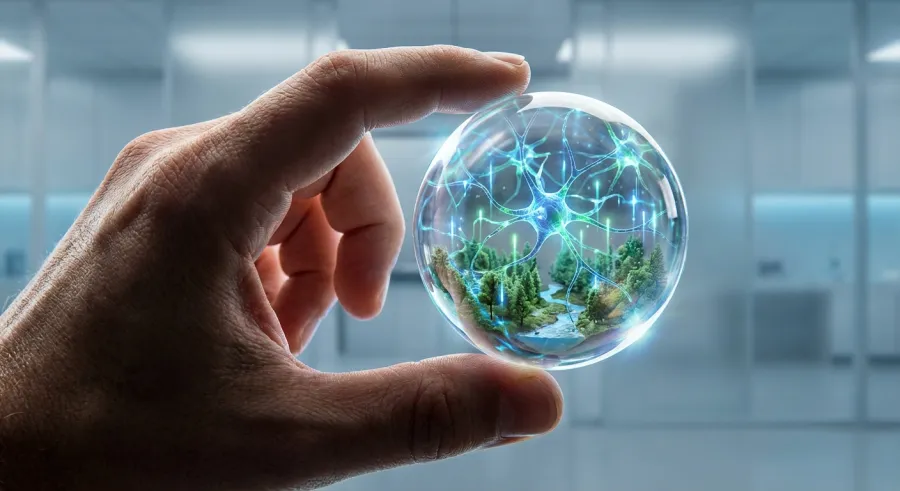 A visualization of the gemini ai photo prompt process bridging abstract concepts and high-fidelity photo generation