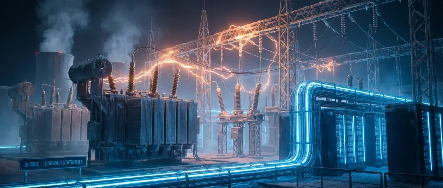 Industrial energy infrastructure and power grid for AI data centers