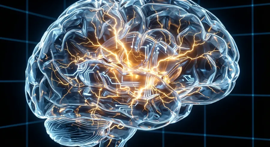 Visual representation of OpenAI o3 internal reasoning chain through crystal neural pathways