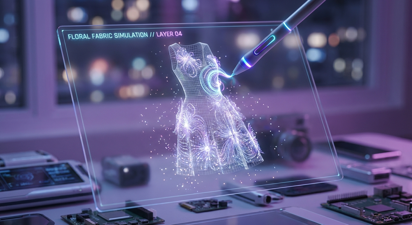 Digital interface of an airbrush ai clothes changer showing garment customization