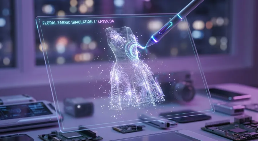 Digital interface of an airbrush ai clothes changer showing garment customization
