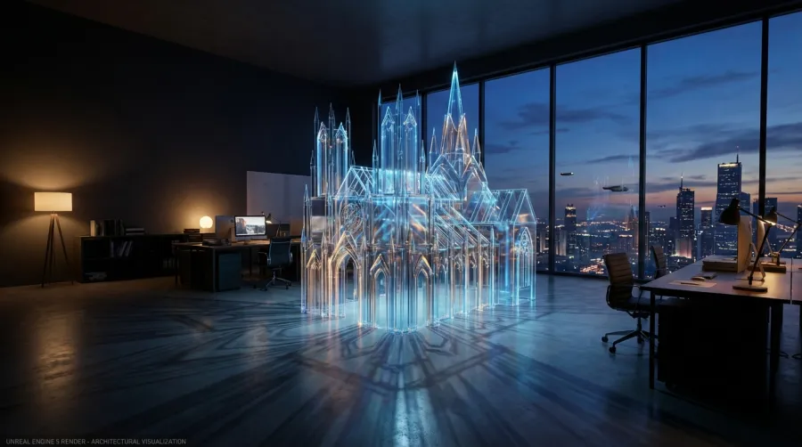 Complex architectural visualizations and advanced lighting rendering in raphael ai