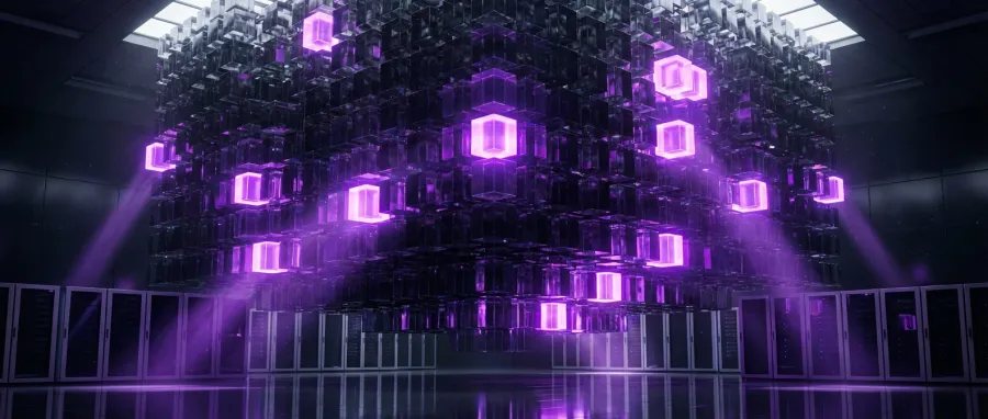 Abstract 3D representation of Doubao 1.5 Pro Mixture-of-Experts architecture showing 7x efficiency leverage