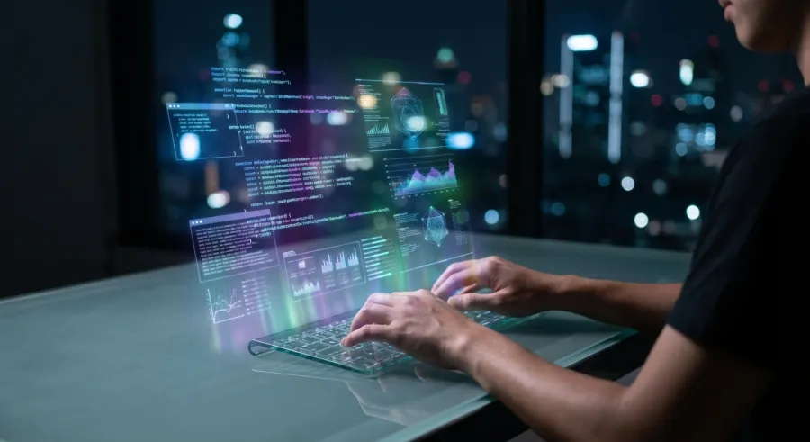 A developer leveraging the GPT-5.3-Codex superpower to manage full-stack tasks