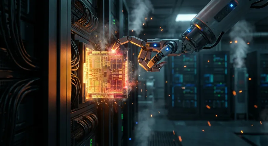 Internal view of high-performance AI hardware and domestic chip production