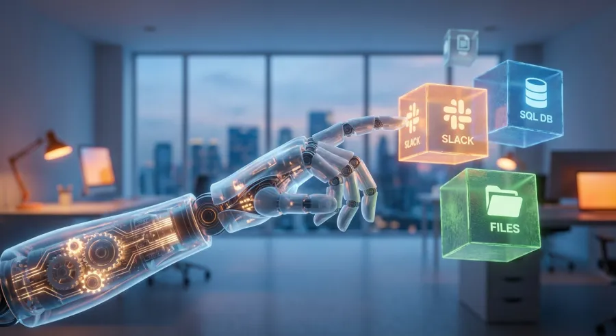 A streamlined AI workflow using MCP to automate tasks through tool discovery