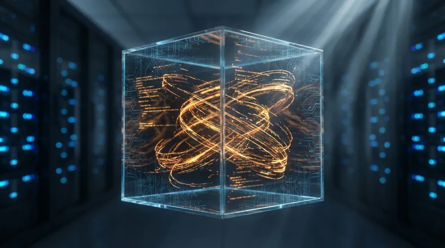 Visual representation of security sandboxing for local AI execution