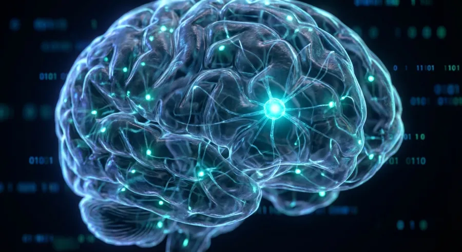 Neural network visualization representing the Grok 4 API Thinking mode reasoning process