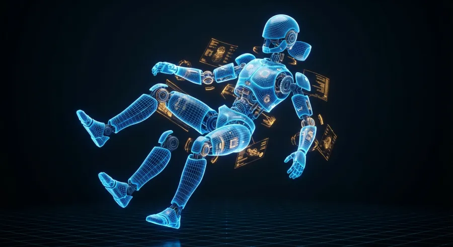 Decomposed 3D character mesh showing the logical parts separation in Hunyuan 3D 3.0