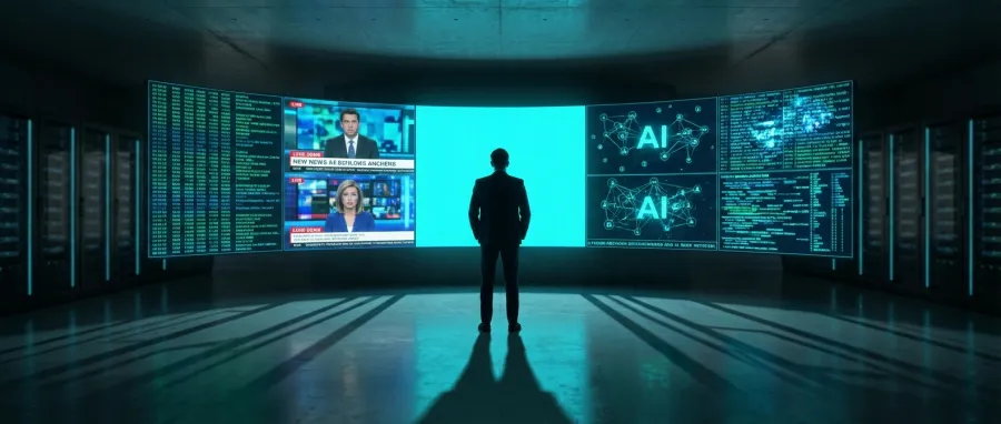 Conceptual visualization of a digital distribution moat created by the OpenAI acquisition of TBPN