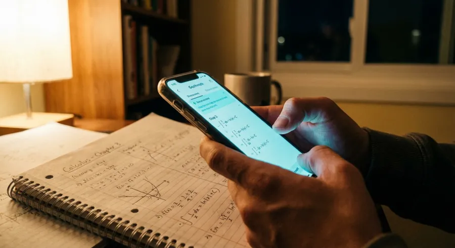 Gauthmath app providing step-by-step math solutions on a smartphone