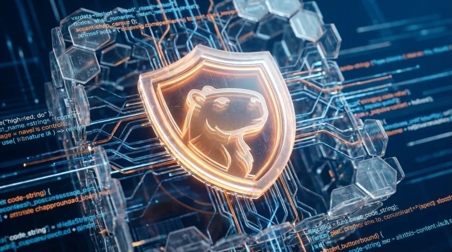 Claude Capybara digital fortress illustrating advanced cybersecurity and logic flaw detection.