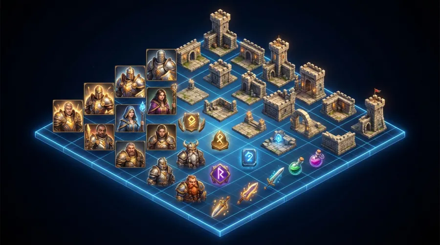 Isometric game assets and character sprites generated with style consistency using leonardo ai