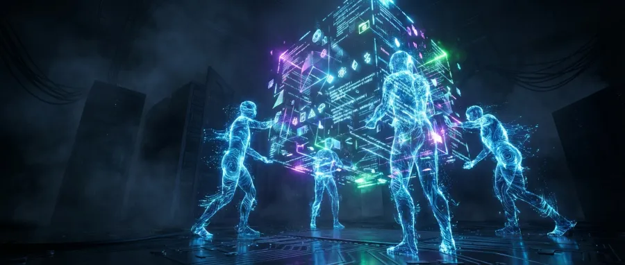 Multi-agent AI coding team collaborating on software architecture