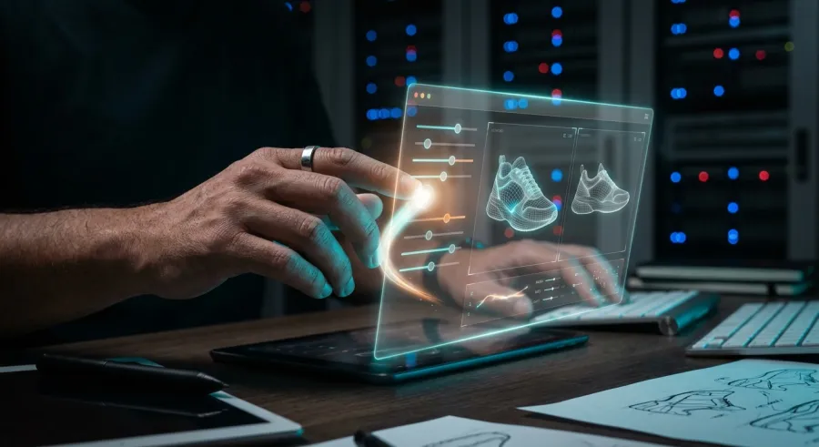 Professional designer using dzine ai surgical chat editor for precise composition changes