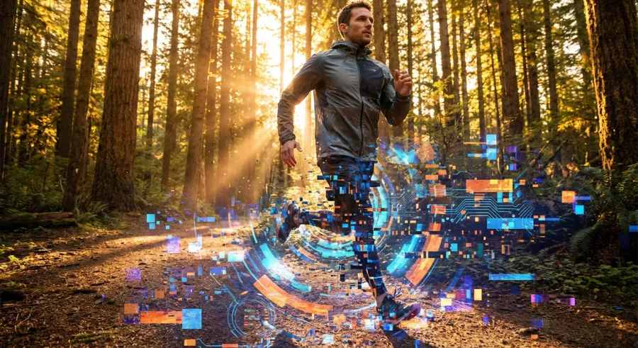 Cinematic visual metaphor of runway gen-4 physics failing with digital glitches and artifacts