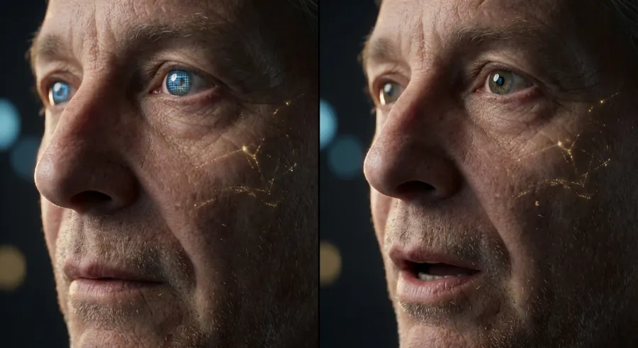 Detailed view of realistic facial micro-expressions generated by Seedance AI demonstrating human-like emotional depth