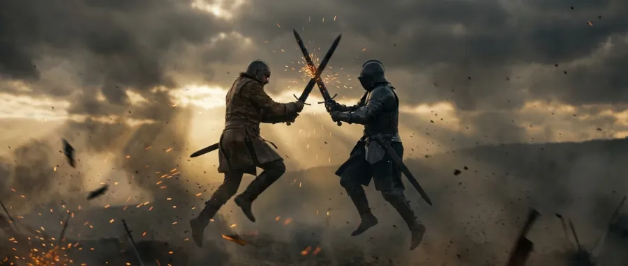 A breathtakingly visceral cinematic combat scene generated by Seedance 2.0 showcasing fluid motion and high-fidelity textures.