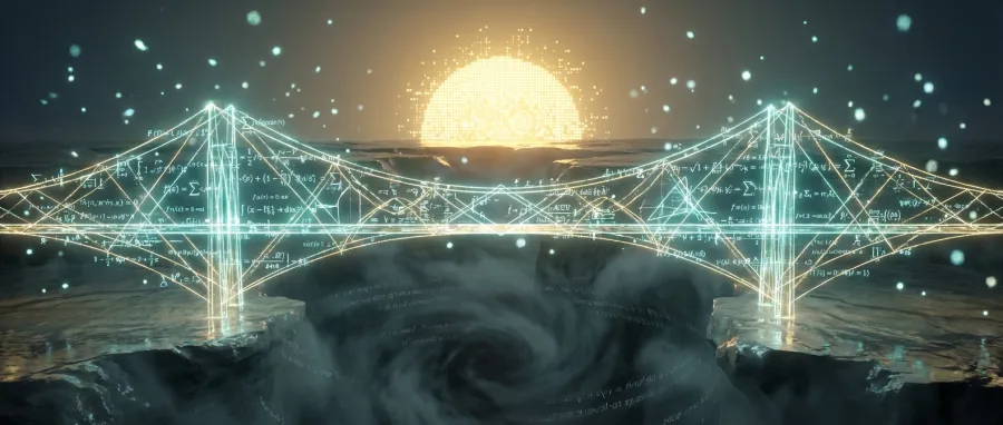 Conceptual bridge of mathematical logic representing the clarity provided by gauthmath