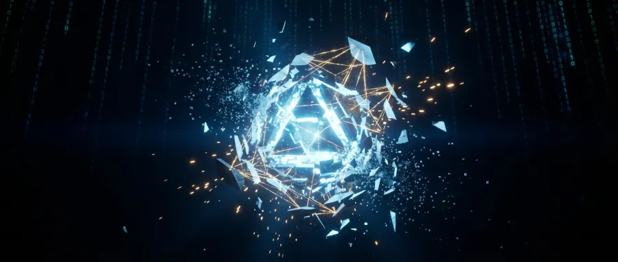 Abstract visualization of AI memory fragmentation and technical limits in emochi ai