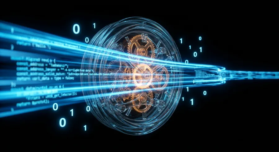 Conceptual visualization of speed vs logic in AI models like Gemini 3 Pro