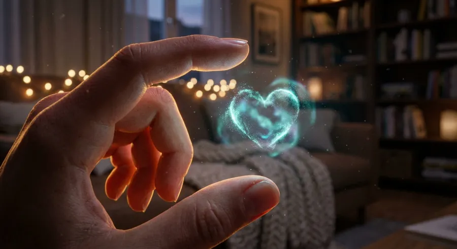 A moment of emotional connection with an AI companion providing unexpected empathy